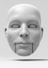 foto: Male head, 3D head model for 60cm puppet, René moving eyes and mouth for 3D printing